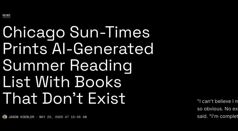 404 message on erroneous chicago sun times articles