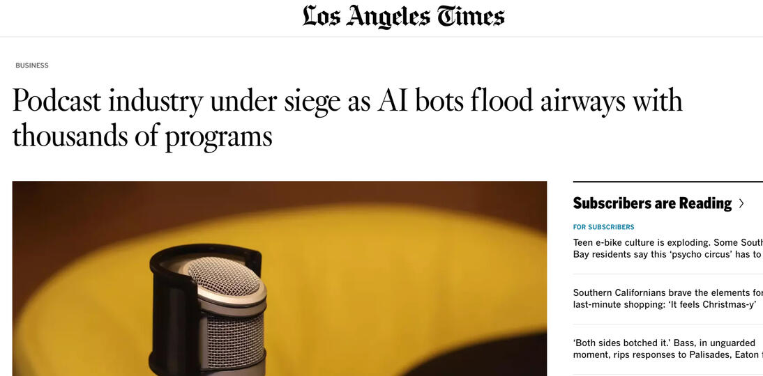 ai bots flooding podcasts