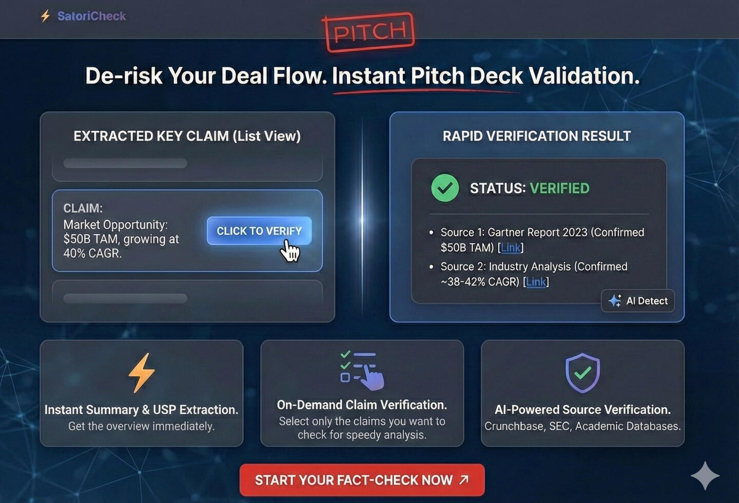 App preview SatoriCheck app preview - Real-time AI Fact Checking